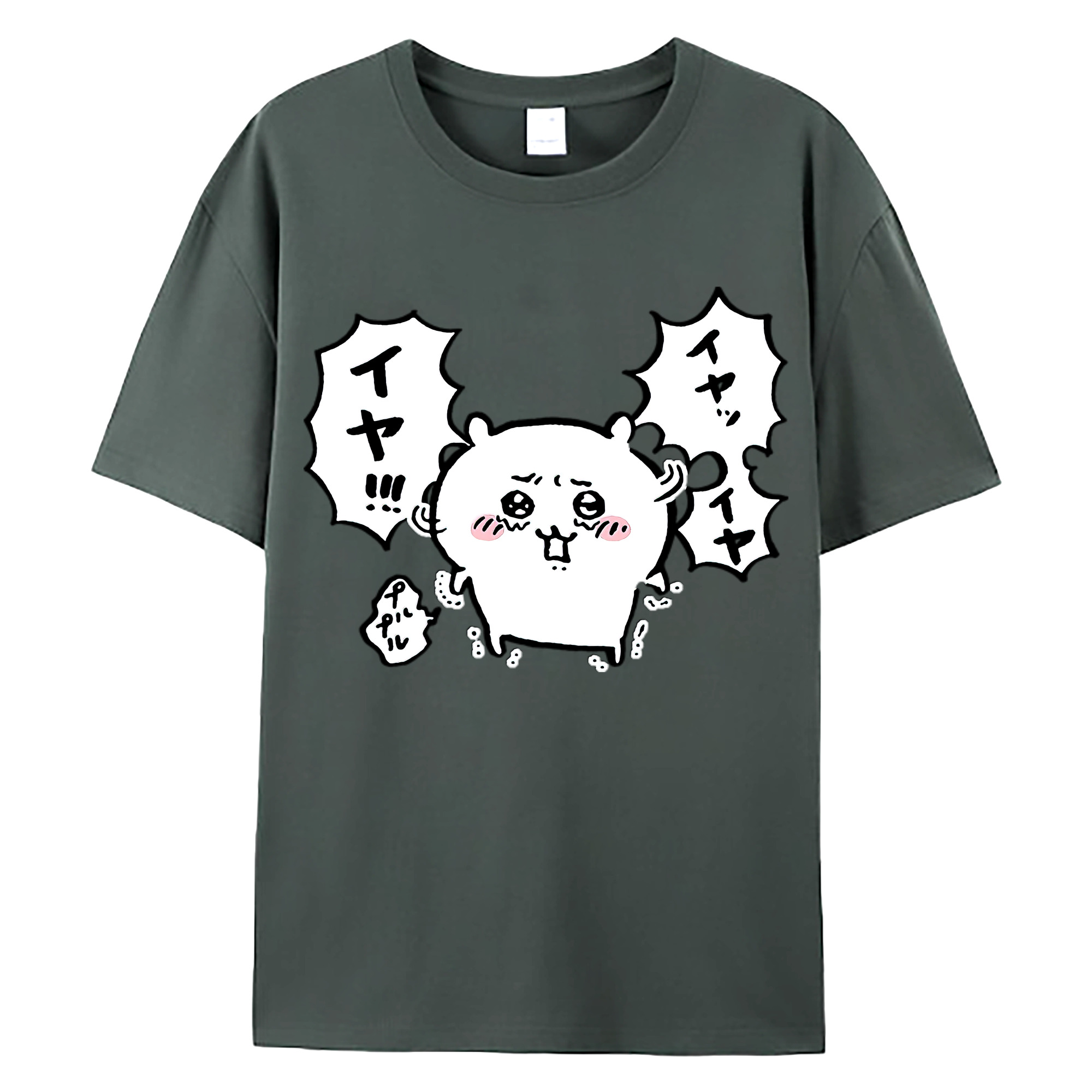 （画像用） ちいかわ ちいかわ Chii-kawa chiikawa 綿100％ メンズ半袖Tシャツ｜肌触りやわらか＆通気性